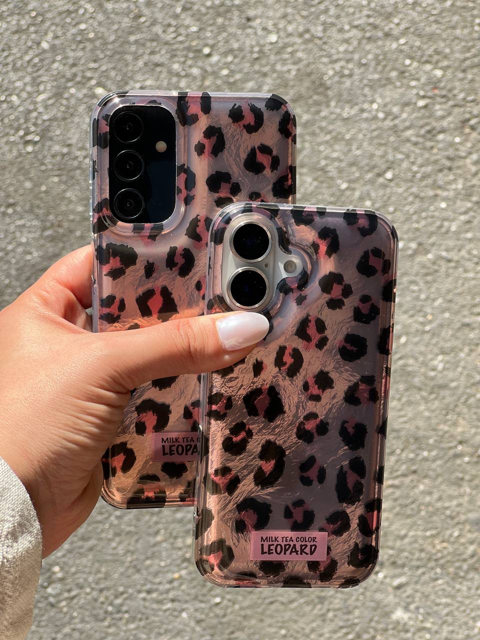 Hugorami Rose Gold Leopard Design Phone Case with Charm Strap Samsung A32 4G phone